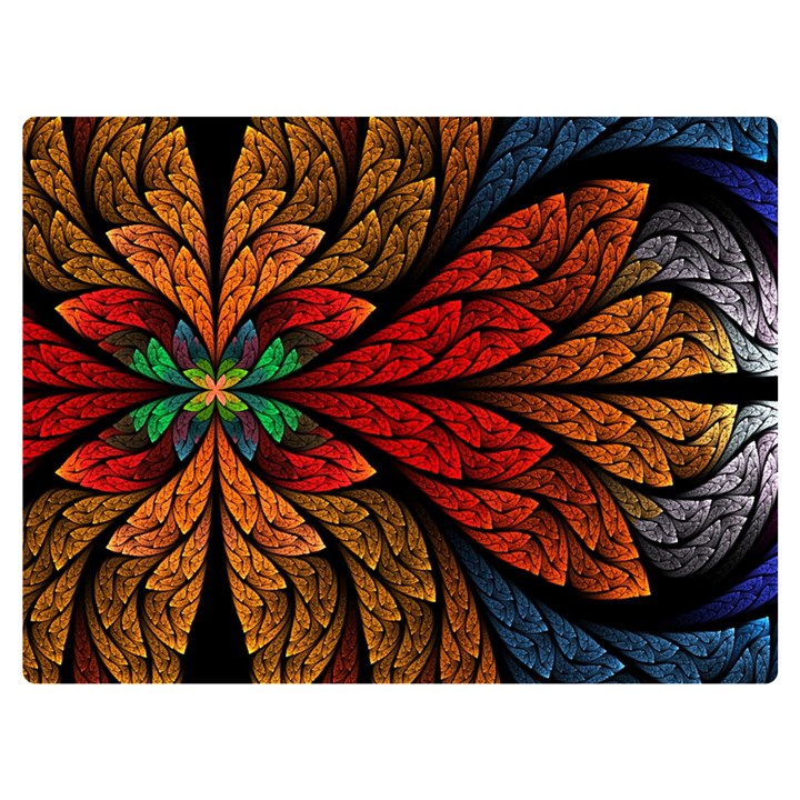 Fractals, Floral Ornaments, Rings Premium Plush Fleece Blanket (Extra Small)