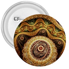 Fractals, Floral Ornaments, Waves 3  Buttons by nateshop