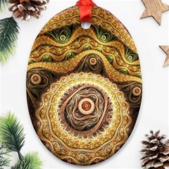 Fractals, Floral Ornaments, Waves Ornament (oval) by nateshop