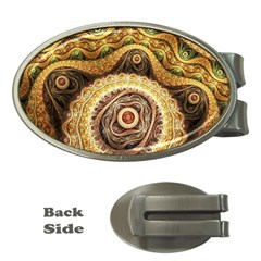 Fractals, Floral Ornaments, Waves Money Clips (oval)  by nateshop