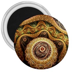 Fractals, Floral Ornaments, Waves 3  Magnets by nateshop