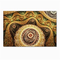 Fractals, Floral Ornaments, Waves Postcard 4 x 6  (pkg Of 10) by nateshop