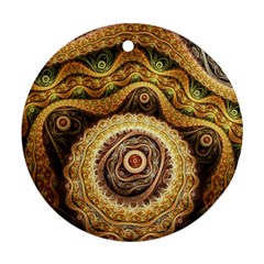 Fractals, Floral Ornaments, Waves Round Ornament (two Sides)