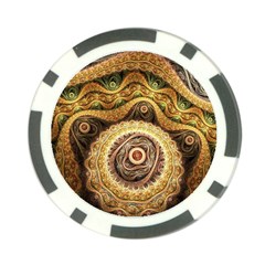 Fractals, Floral Ornaments, Waves Poker Chip Card Guard (10 Pack) by nateshop