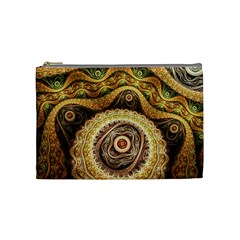 Fractals, Floral Ornaments, Waves Cosmetic Bag (medium) by nateshop