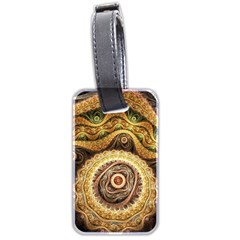 Fractals, Floral Ornaments, Waves Luggage Tag (two Sides) by nateshop