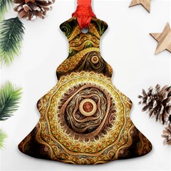 Fractals, Floral Ornaments, Waves Christmas Tree Ornament (two Sides) by nateshop