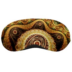 Fractals, Floral Ornaments, Waves Sleep Mask by nateshop