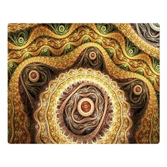 Fractals, Floral Ornaments, Waves Premium Plush Fleece Blanket (large) by nateshop