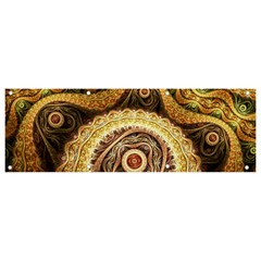 Fractals, Floral Ornaments, Waves Banner And Sign 9  X 3  by nateshop