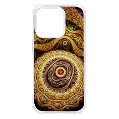 Fractals, Floral Ornaments, Waves Iphone 14 Pro Tpu Uv Print Case by nateshop