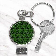 Green Floral Pattern Floral Greek Ornaments Nail Clippers Key Chain by nateshop