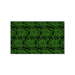 Green Floral Pattern Floral Greek Ornaments Sticker (rectangular)