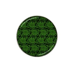 Green Floral Pattern Floral Greek Ornaments Hat Clip Ball Marker (4 Pack)