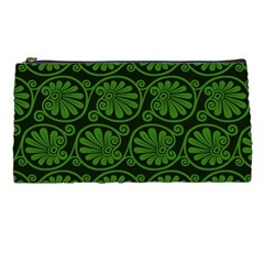 Green Floral Pattern Floral Greek Ornaments Pencil Case by nateshop