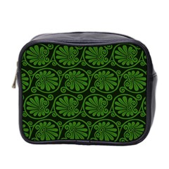 Green Floral Pattern Floral Greek Ornaments Mini Toiletries Bag (two Sides) by nateshop