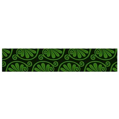 Green Floral Pattern Floral Greek Ornaments Small Premium Plush Fleece Scarf by nateshop