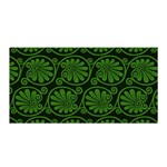 Green Floral Pattern Floral Greek Ornaments Satin Wrap 35  x 70  Front