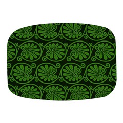 Green Floral Pattern Floral Greek Ornaments Mini Square Pill Box by nateshop