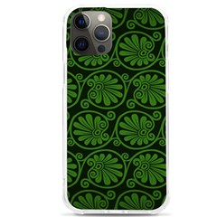 Green Floral Pattern Floral Greek Ornaments Iphone 12 Pro Max Tpu Uv Print Case by nateshop