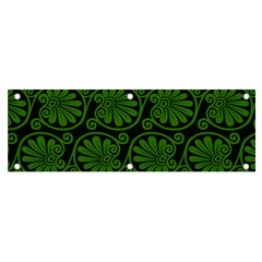 Green Floral Pattern Floral Greek Ornaments Banner And Sign 6  X 2  by nateshop