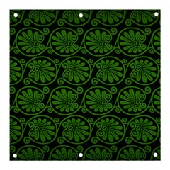 Green Floral Pattern Floral Greek Ornaments Banner And Sign 3  X 3  by nateshop