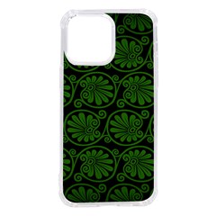 Green Floral Pattern Floral Greek Ornaments Iphone 14 Pro Max Tpu Uv Print Case by nateshop