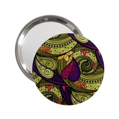 Green Paisley Background, Artwork, Paisley Patterns 2 25  Handbag Mirrors by nateshop