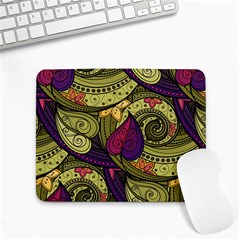 Green Paisley Background, Artwork, Paisley Patterns Small Mousepad by nateshop