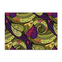 Green Paisley Background, Artwork, Paisley Patterns Sticker A4 (10 Pack)