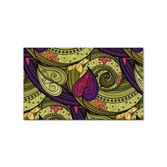 Green Paisley Background, Artwork, Paisley Patterns Sticker (rectangular) by nateshop