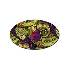 Green Paisley Background, Artwork, Paisley Patterns Sticker Oval (10 Pack) by nateshop