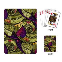 Green Paisley Background, Artwork, Paisley Patterns Playing Cards Single Design (rectangle)