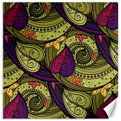 Green Paisley Background, Artwork, Paisley Patterns Canvas 16  X 16  by nateshop