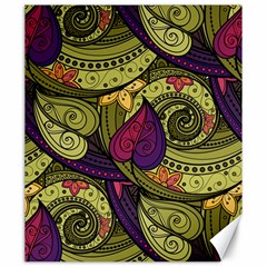 Green Paisley Background, Artwork, Paisley Patterns Canvas 20  X 24  by nateshop