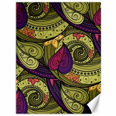 Green Paisley Background, Artwork, Paisley Patterns Canvas 36  X 48  by nateshop