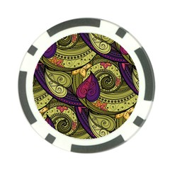 Green Paisley Background, Artwork, Paisley Patterns Poker Chip Card Guard (10 Pack) by nateshop