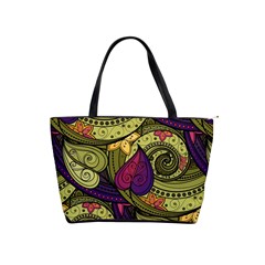 Green Paisley Background, Artwork, Paisley Patterns Classic Shoulder Handbag by nateshop