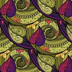 Green Paisley Background, Artwork, Paisley Patterns Play Mat (square) by nateshop