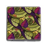 Green Paisley Background, Artwork, Paisley Patterns Memory Card Reader (Square 5 Slot) Front