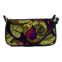 Green Paisley Background, Artwork, Paisley Patterns Shoulder Clutch Bag by nateshop