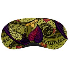 Green Paisley Background, Artwork, Paisley Patterns Sleep Mask by nateshop