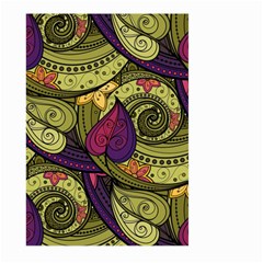 Green Paisley Background, Artwork, Paisley Patterns Large Garden Flag (two Sides) by nateshop