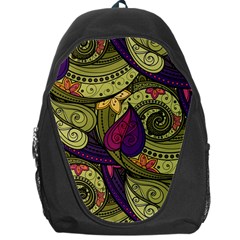 Green Paisley Background, Artwork, Paisley Patterns Backpack Bag by nateshop