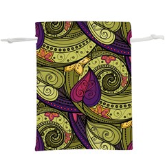 Green Paisley Background, Artwork, Paisley Patterns Lightweight Drawstring Pouch (xl) by nateshop