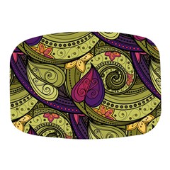 Green Paisley Background, Artwork, Paisley Patterns Mini Square Pill Box by nateshop