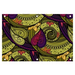 Green Paisley Background, Artwork, Paisley Patterns Banner And Sign 6  X 4  by nateshop