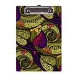 Green Paisley Background, Artwork, Paisley Patterns A5 Acrylic Clipboard Front