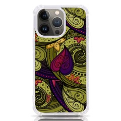 Green Paisley Background, Artwork, Paisley Patterns Iphone 13 Pro Tpu Uv Print Case by nateshop