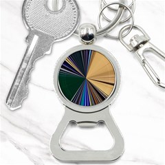 Blue Hexagon Pattern Bottle Opener Key Chain by Cemarart